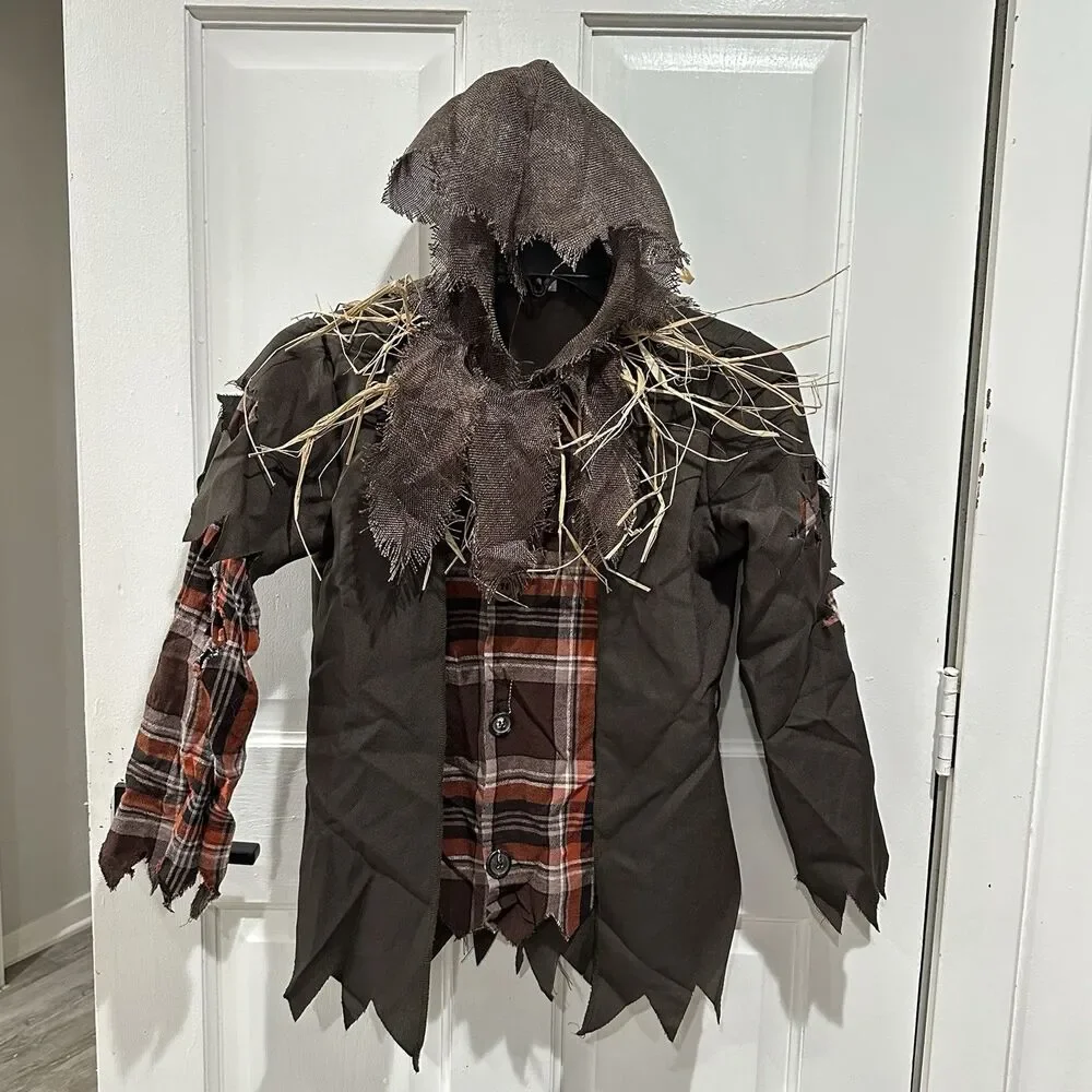 Spirit Halloween Child Creepy Scarecrow Costume Large (12-14) Spooky Scary Haunt - Picture 10 of 16
